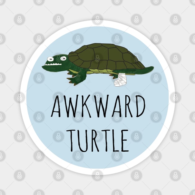 Awkward Turtle Magnet by wanungara